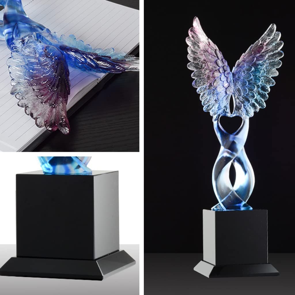Trofeos, medallas y premios Vidriado Campeonato De Concurso De Diseño Alas Azules Y Moradas Premios Y Reconocimientos por Logros Personales En Actividades Corporativas