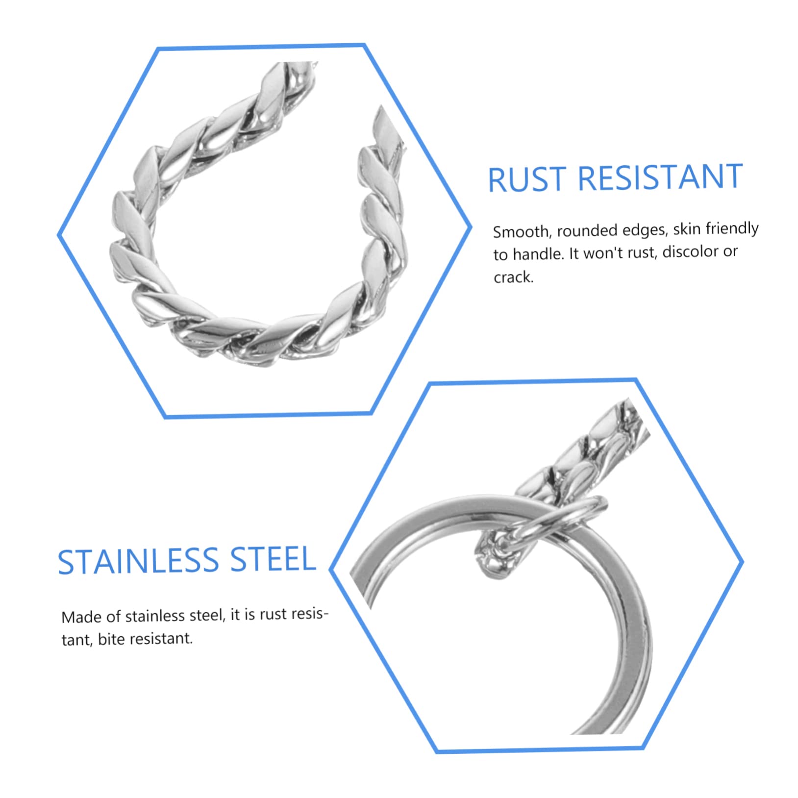 PRETYZOOM 5pcs Dog Chain Show Collar Lightweight and Fashionable Metal Snake Chain Ddominant Dog Chain Collars for Dogs