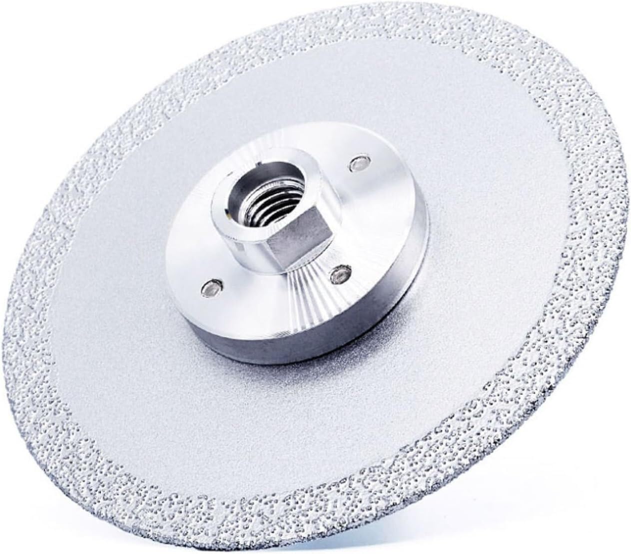 Dischi da taglio diamantati per smerigliatrici an Mola abrasiva brasata sotto vuoto da 1 pezzo, 125 mm, doppia faccia, con flangia, filettatura M14 5/8-11, sega multiuso, filettatura M14(5 8 11 thread