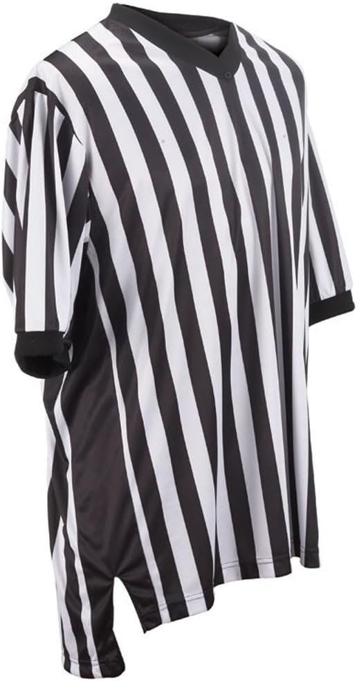 Smitty | BKS-209 | 1" Stripe | 3" Side Panel | Basketball Referee Elite Performance Interlock V-Neck Short | Official's Choice! (4XL)