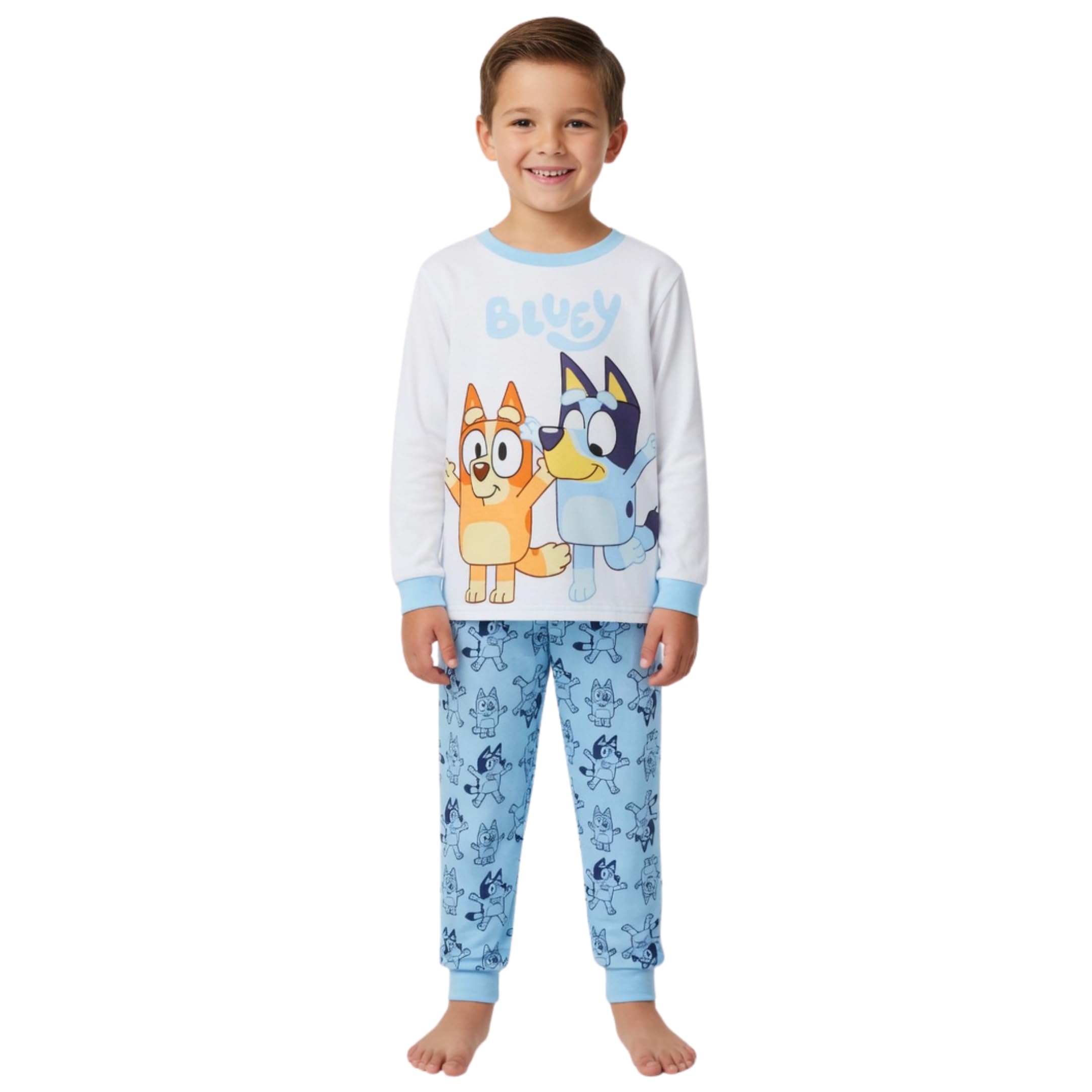 Bluey Boys Blue Y Kids Pyjamas For Girls 5-6 Years