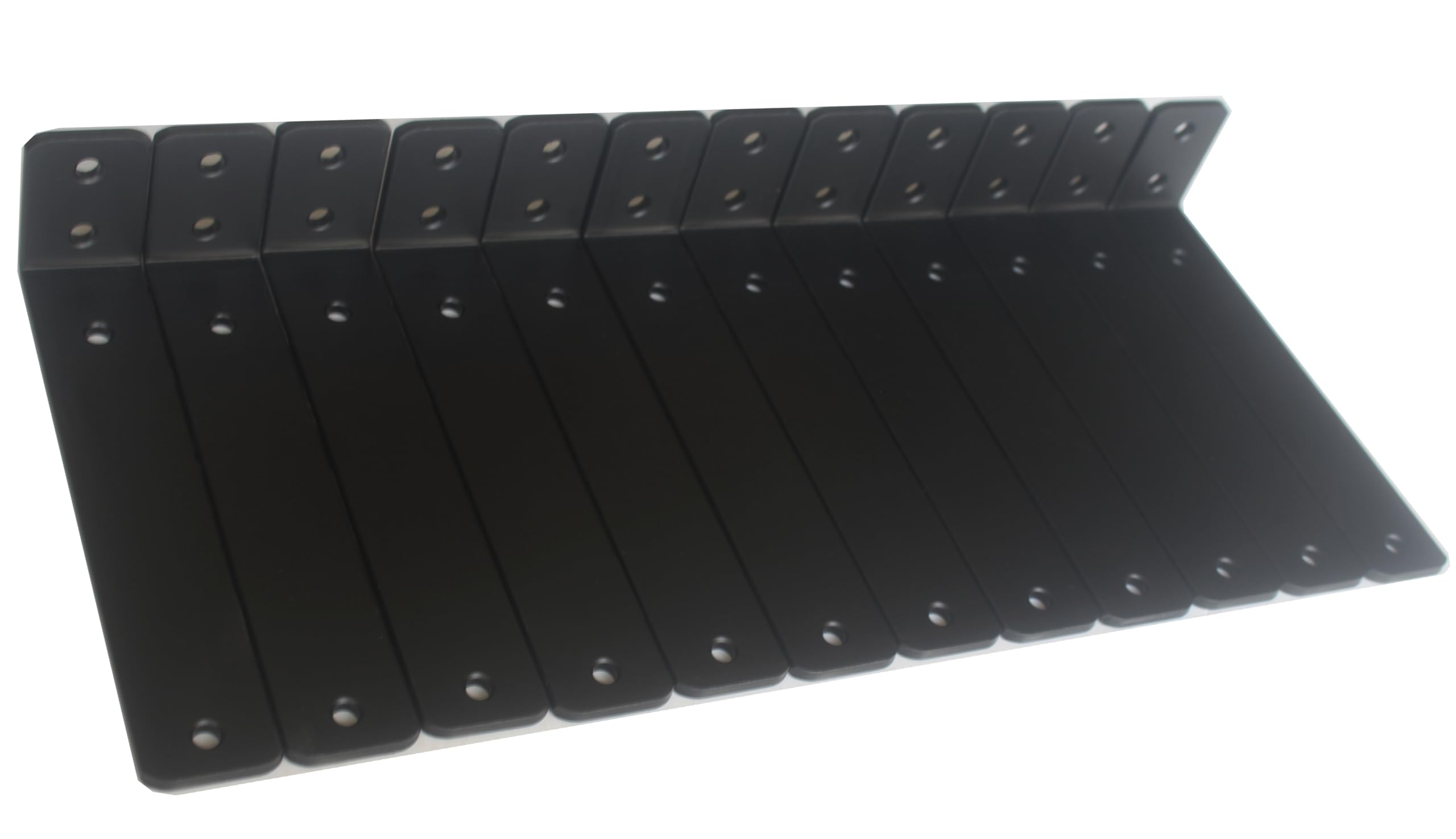 12 Pack - L 8" x H 2" x W1.5, 5mm Thick Black L Shelf Bracket, Iron Shelf Brackets, Metal Shelf Brackets, Floating Shelf, Shelf Supports with Screws Black 12 Pack 8''x2''