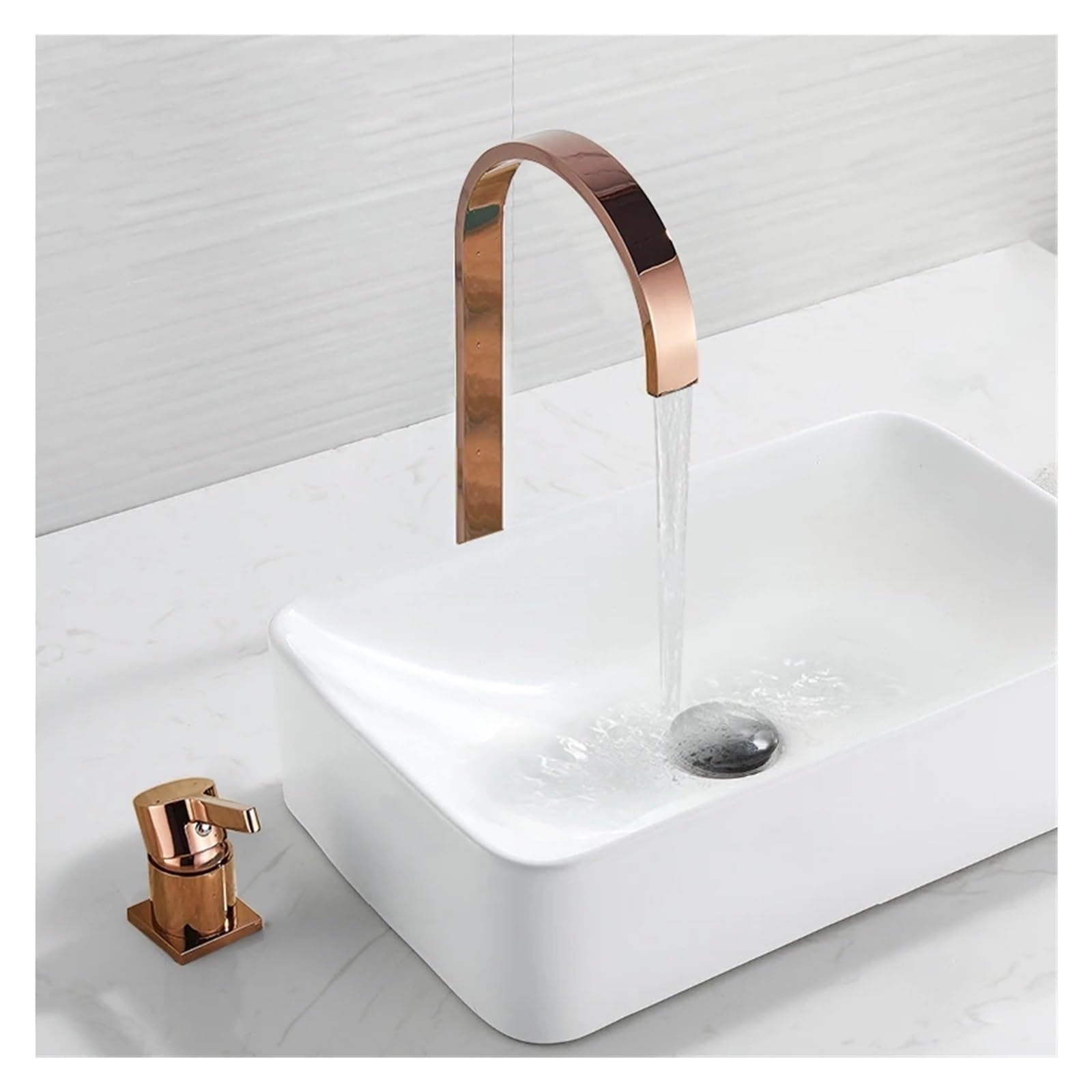 Robinet de salle de bains à deux trous pour lavabo moderne