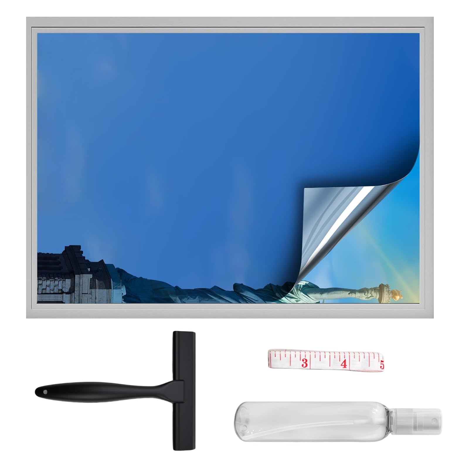 Premium Sunlight Control Window Film 60x200cm Prevents 99% Shafts and 85% Heat Transfer Using Cling Mount for Temperature and Privacy Window Tint Film