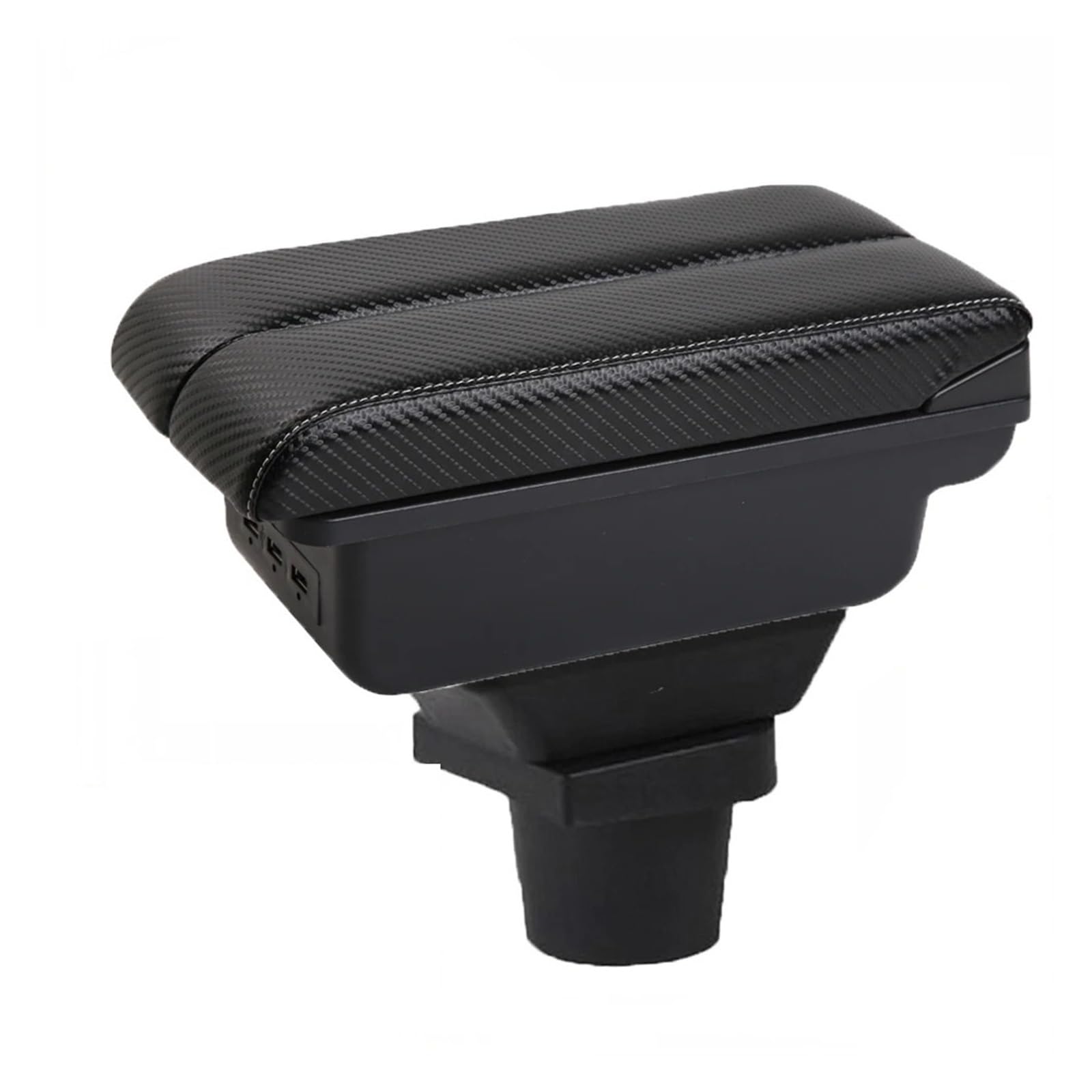 UMDJJU For Focus Mk1 Central Armrest Storage Box Elbow Support For Drivers And Passengers Car Centre Console Armrest Box(C-3USB-White line)