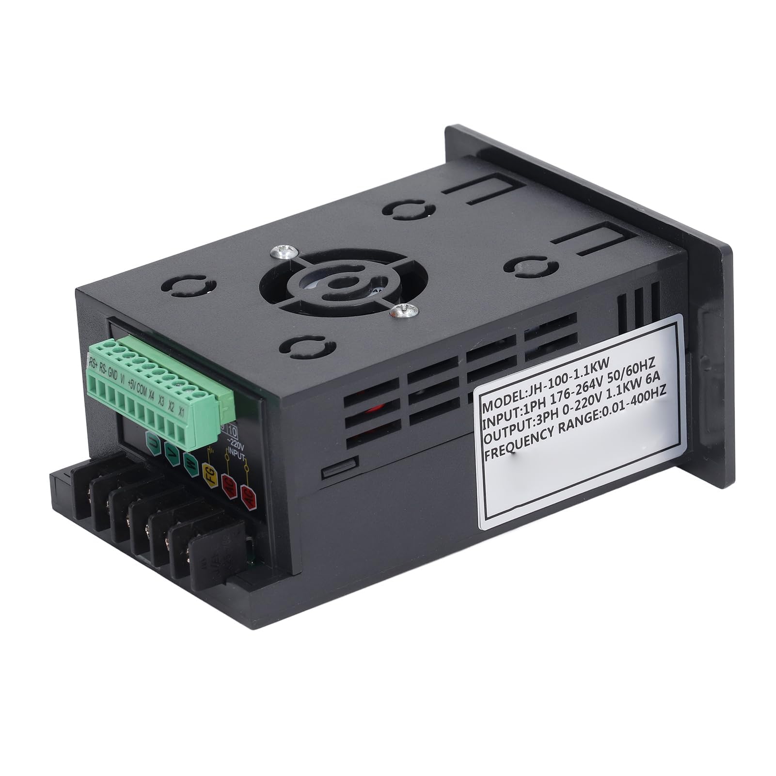 Convertitore di Azionamento a Frequenza Variabile 1.1KW LED Digital Motor Inverter Inverter di Controllo Vettoriale Ingresso 1PH 176‑264V Uscita 3PH 0‑220V