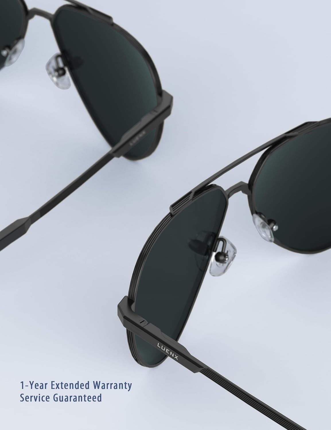 LUENX Aviator Sunglasses for Men Women Polarized Trendy Sun Shades UV 400 Protection - Image 6