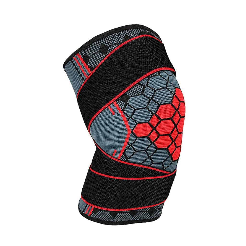 1 Paire Sports Kneepad Homme Pressurisation Menuches à Genoux Support Fitness Gear Backball Backball Brace Brace Protecteur(Rosso,S)