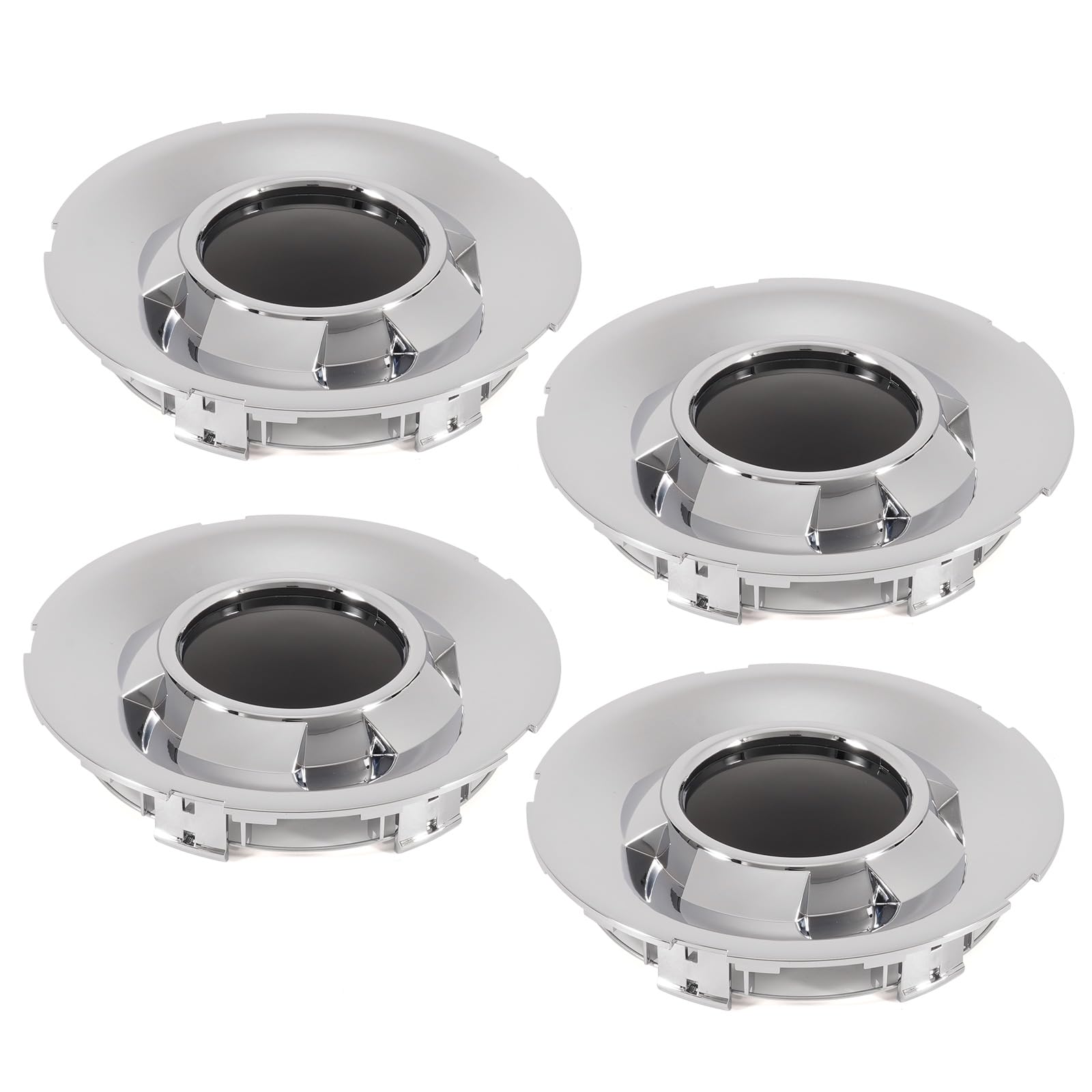 Photo 1 of LEAPTREND 4pcs Chrome Wheel Center Caps 6 Lugs Fit for 2009-2013 Chevy/Chevrolet Avalanche 1500, Silverado 1500; 2009-2014 Suburban 1500, Tahoe Pickup Truck SUV 20" Rim Hub Cover Replace 9597347