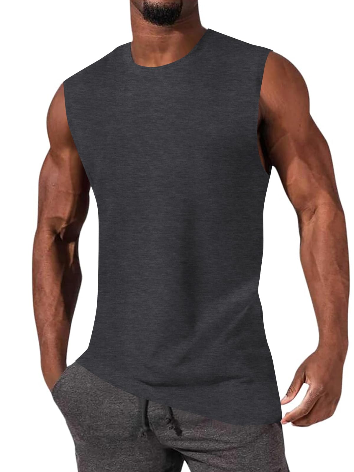 Tank Top Herren Baumwolle Ärmelloser Shirts Muskelshirts Gym Sport Unterhemd T Shirts Männer Fitness Tops Trägershirts Tee Top für Men