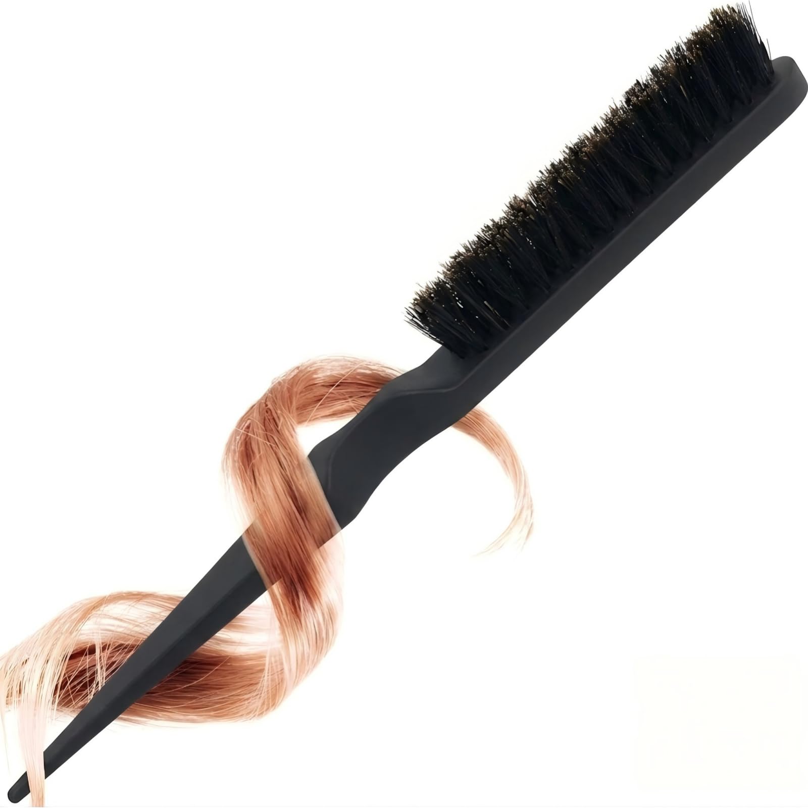 Spazzola per Slip Back Capelli Nera, pettinatura per pettinatura a pettine in plastica lunga e corta, spazzola per parrucchieri (Nero)