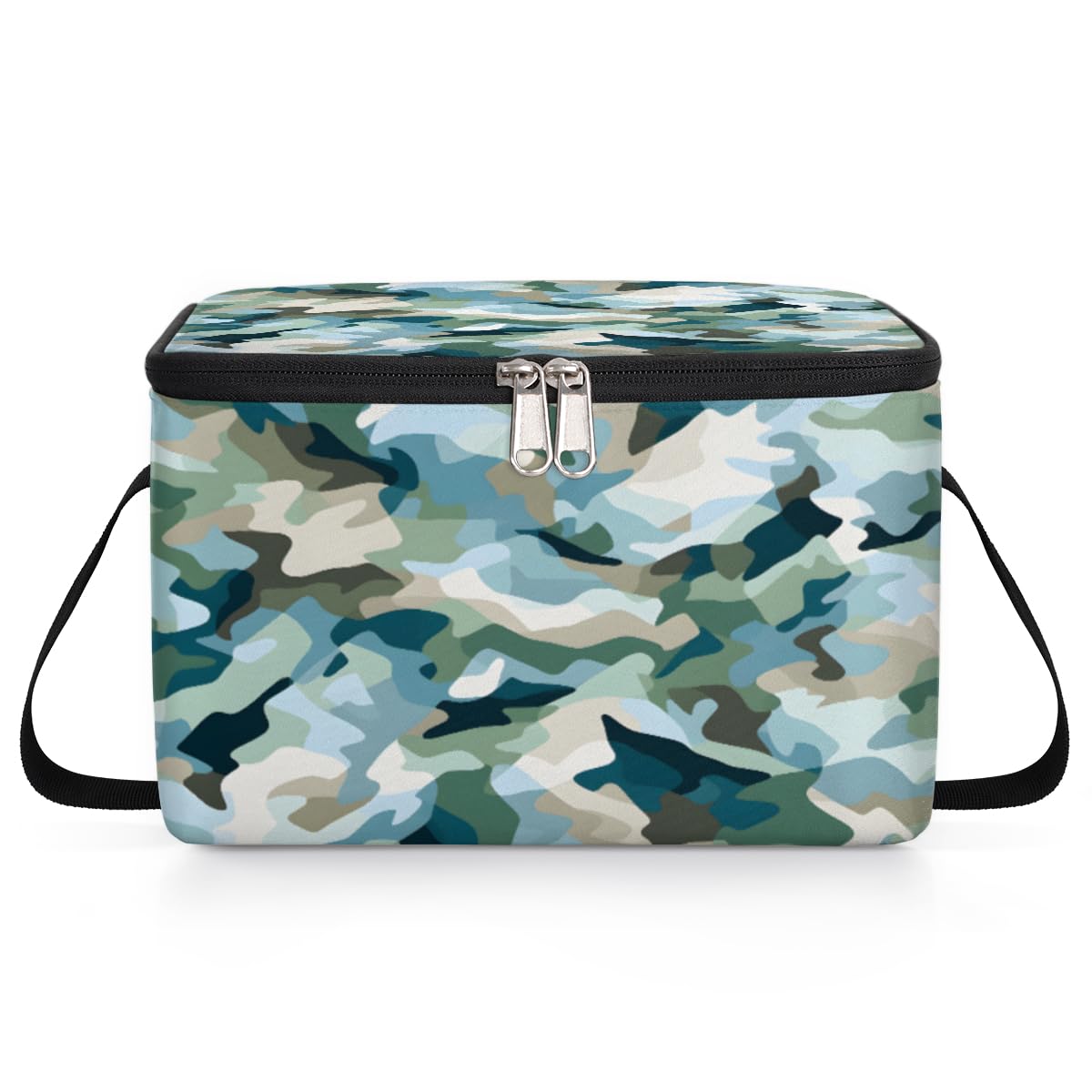GzLeyigou Light Camouflage Lunch Bags for Women Men 9 Cans, Hot & Cold Food Delivery Bag Insulated Grocery Bag Insulated Lunch Box Millatry Print Cooler Bag for Office Work Picnic Beach