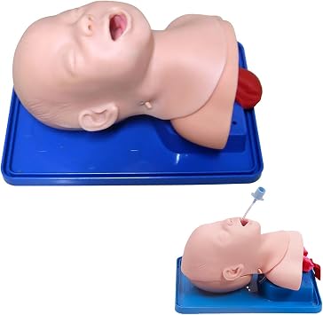 Advanced Infant Tracheal Intubation Manikin, Endotracheal Intubation Simulator, Pediatric Airway Management Teaching Aid Kit for Nursing Skills Training