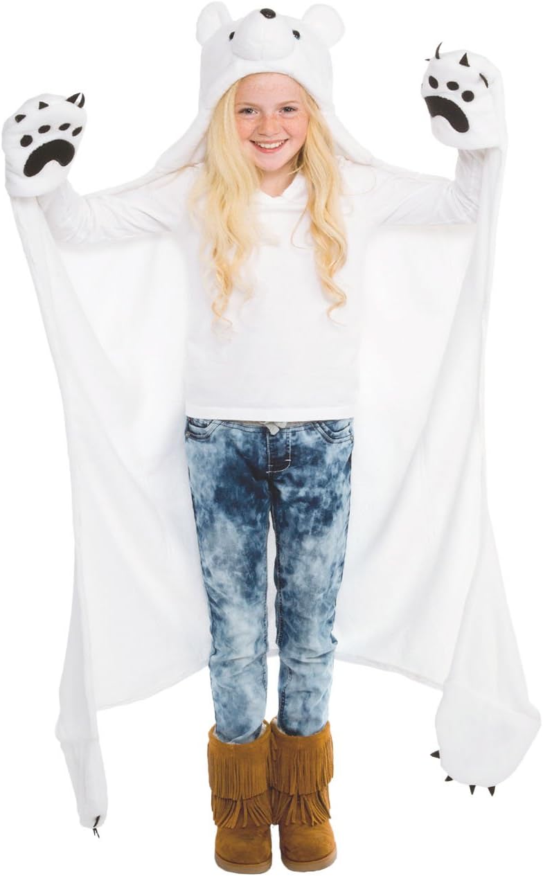 Fin Fun Wearable Hooded Blanket for Kids - Kids Wearable Blanket Hoodie - For Boys & Girls