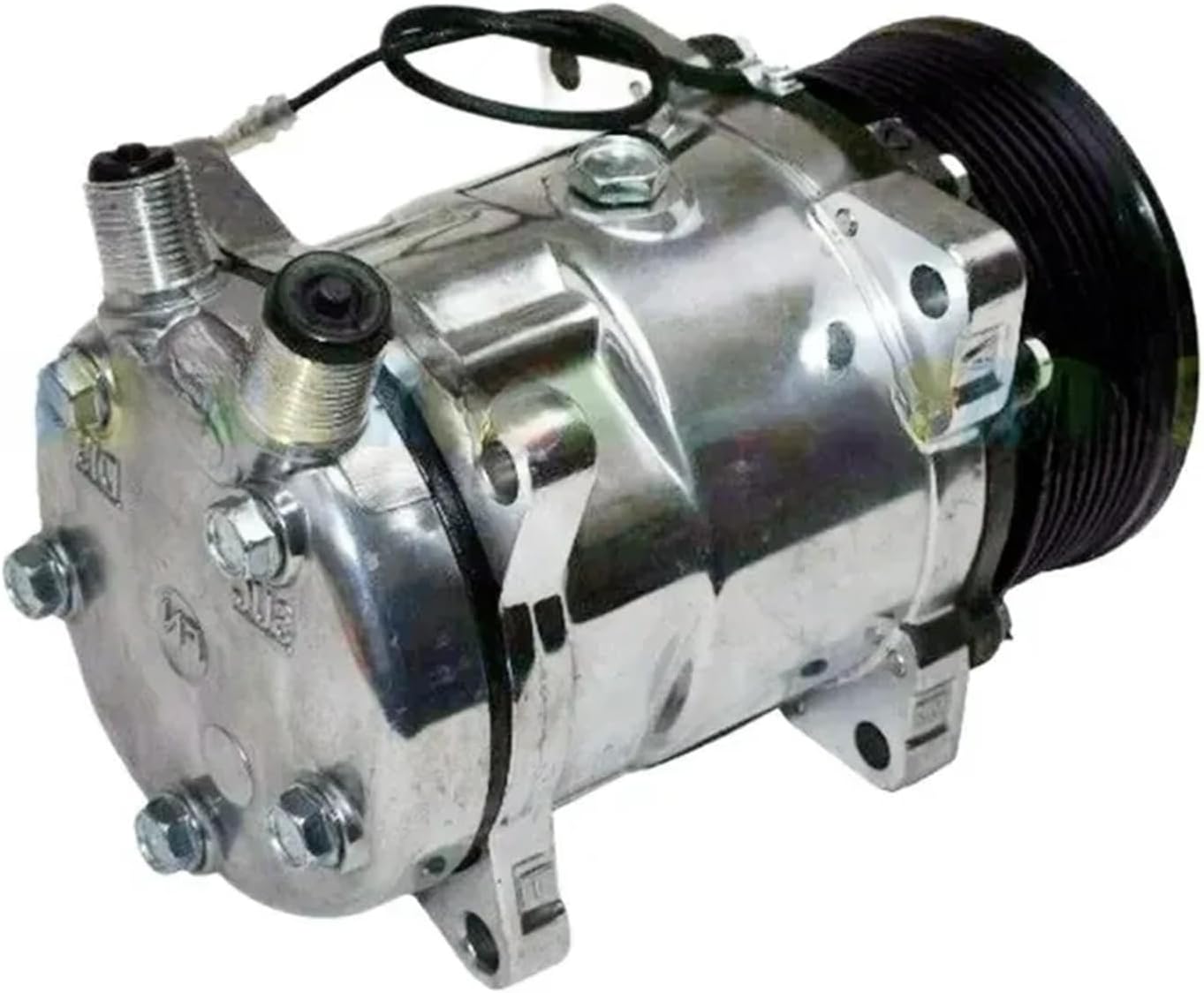 Compatible with SD508 508 Sanden SD5h14 Compressor 4509 6629 6669 U4509 U6629 U4514 SD-508 7 Groove Serpentine Belt Pulley 5H14 12V