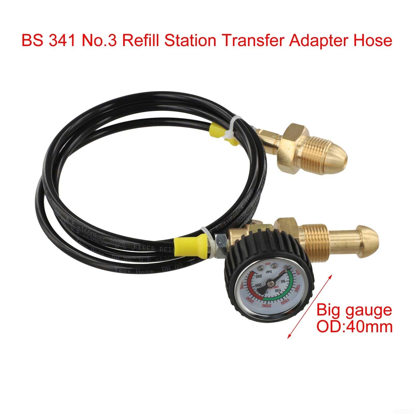 Tubo adattatore di ricarica, stazione di trasferimento per bombole di argon BS 341 No.3 UK, saldatura, gas, MIG TIG, apparecchiature di collegamento (stile 5)