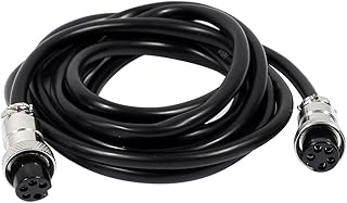 Aexit GX16 5 Electrical Pins Double Female Head Aviation Socket Connector Electrical Plugs Cable 2m