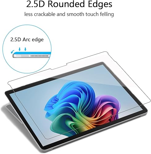 Miniatura 9 de Adeway Protector de pantalla para Microsoft Surface Pro 9Pro 8Pro X 13 pulgadas, dureza 9H, transparente HD, antiarañazos, alta sensibilidad, tacto