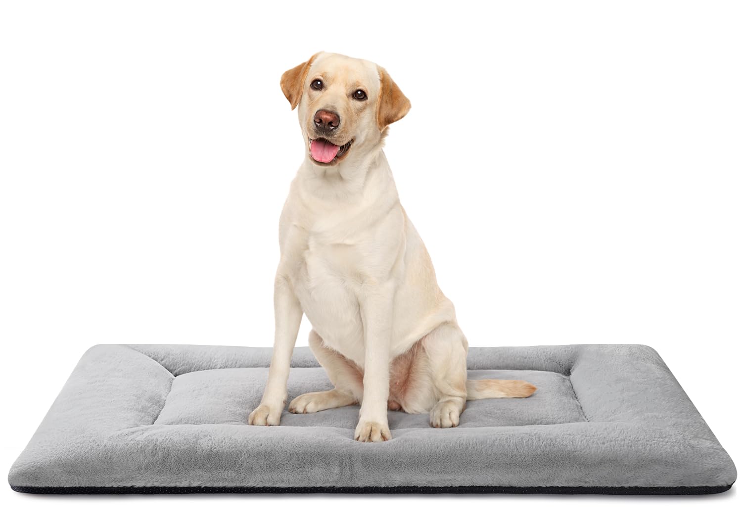 Dog Crate Pad, Washable Cozy Dog Bed Mat for Large Dogs 42'x28', Gray