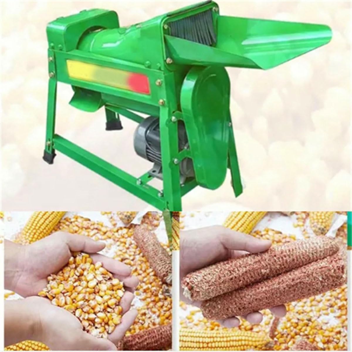 Macchina Sheller per mais - Trebbiatrice elettrica, potenza 4KW, uscita 1800kg/h, strumento efficiente di rimozione del kernel per aziende agricole, serbatoio di alimentazione ingrandito