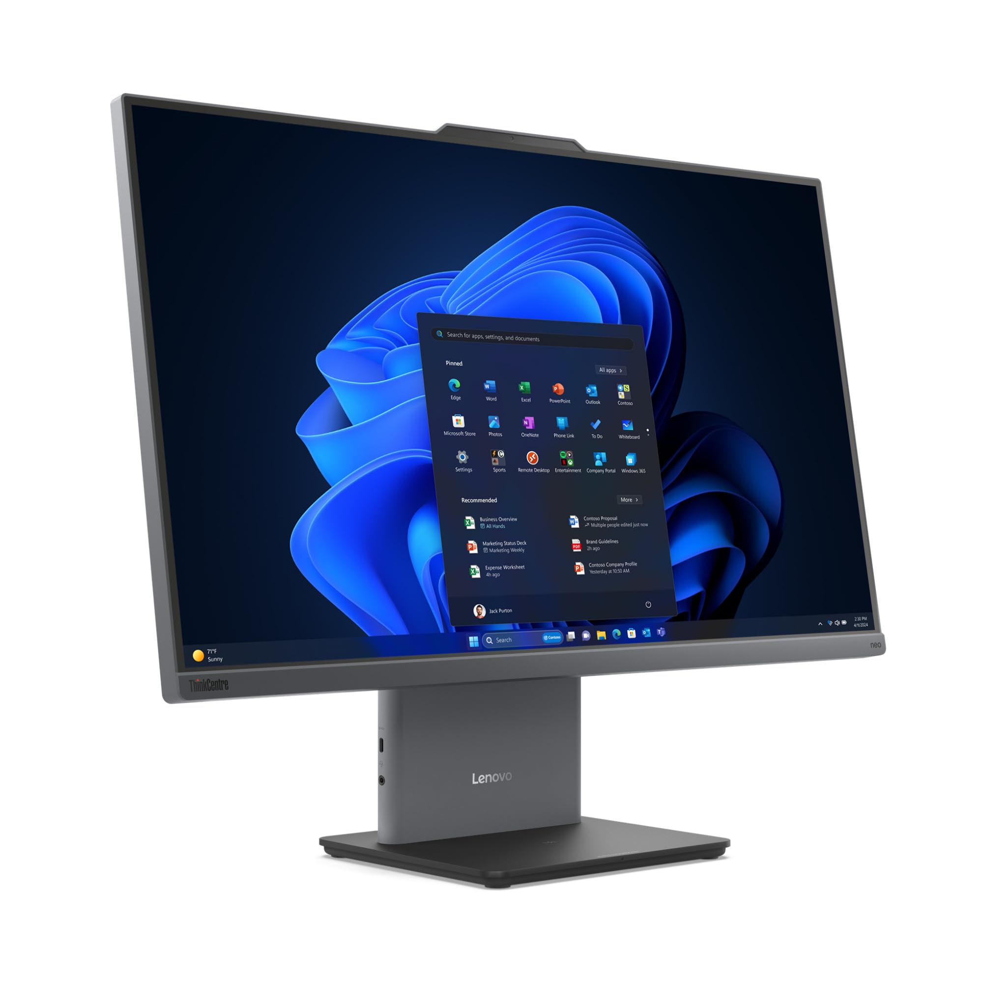 Lenovo ThinkCentre neo 55a 24 Gen 6 13F8 - All-in-One (Komplettlösung) - mit Monitorständer - Ryzen AI 7 350/2 GHz - RAM 32 GB - SSD 1 TB - TCG Opal Encryption, NVMe - Radeon 860M - 1GbE