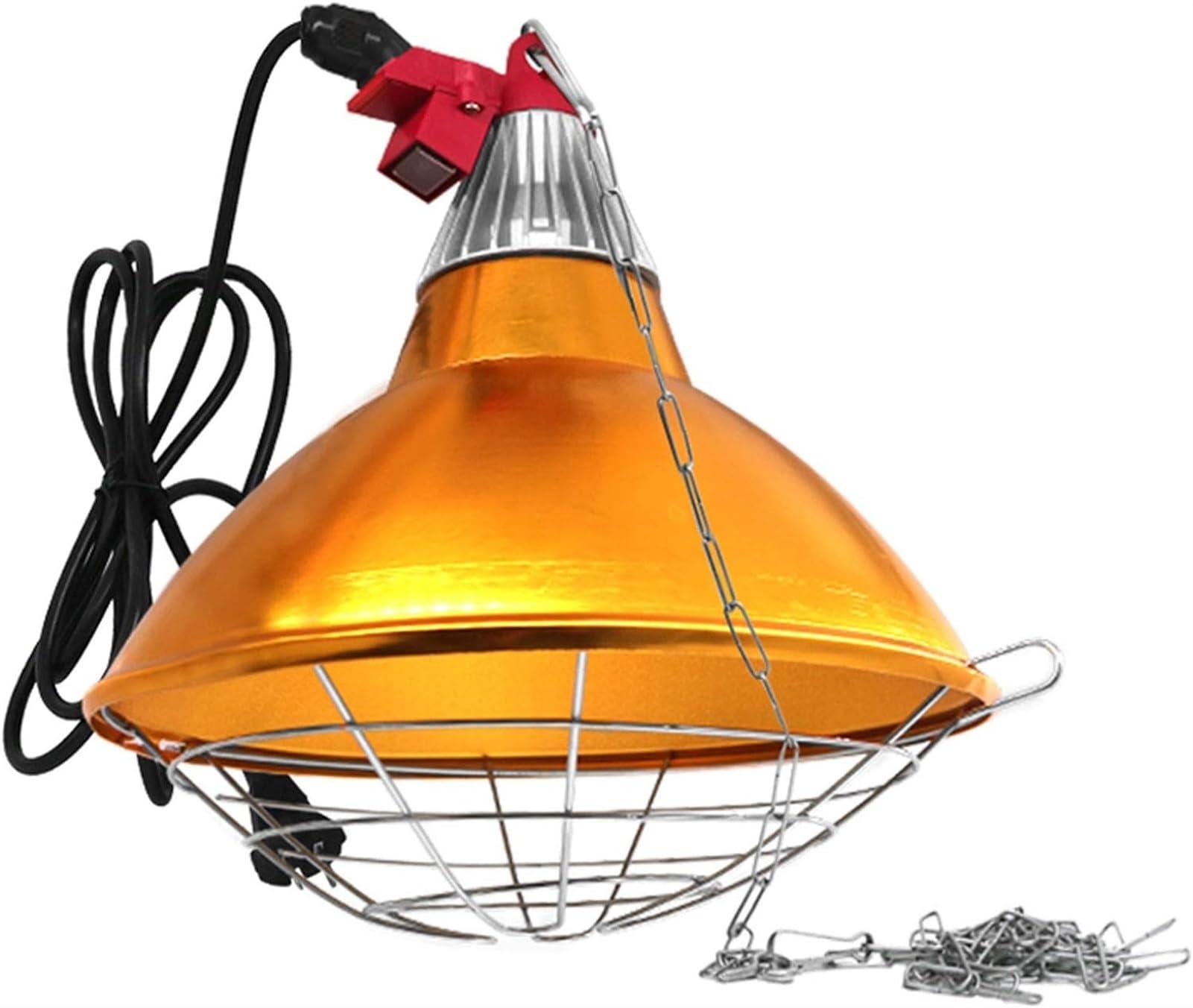 Lampada Riscaldante a Infrarossi, Lampada Riscaldante for Cuccioli e Pulcini, Emettitore di Calore Lampada Riscaldante for Animali da Esterno, Perfetta for Mantenere i Cuccioli al Caldo in Inverno, La
