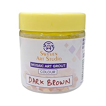 Sweven Art, Ready-To-Mix Tile Grout Powder For Mosaic Art In Dark Brown Color (Pack of 100Gms)