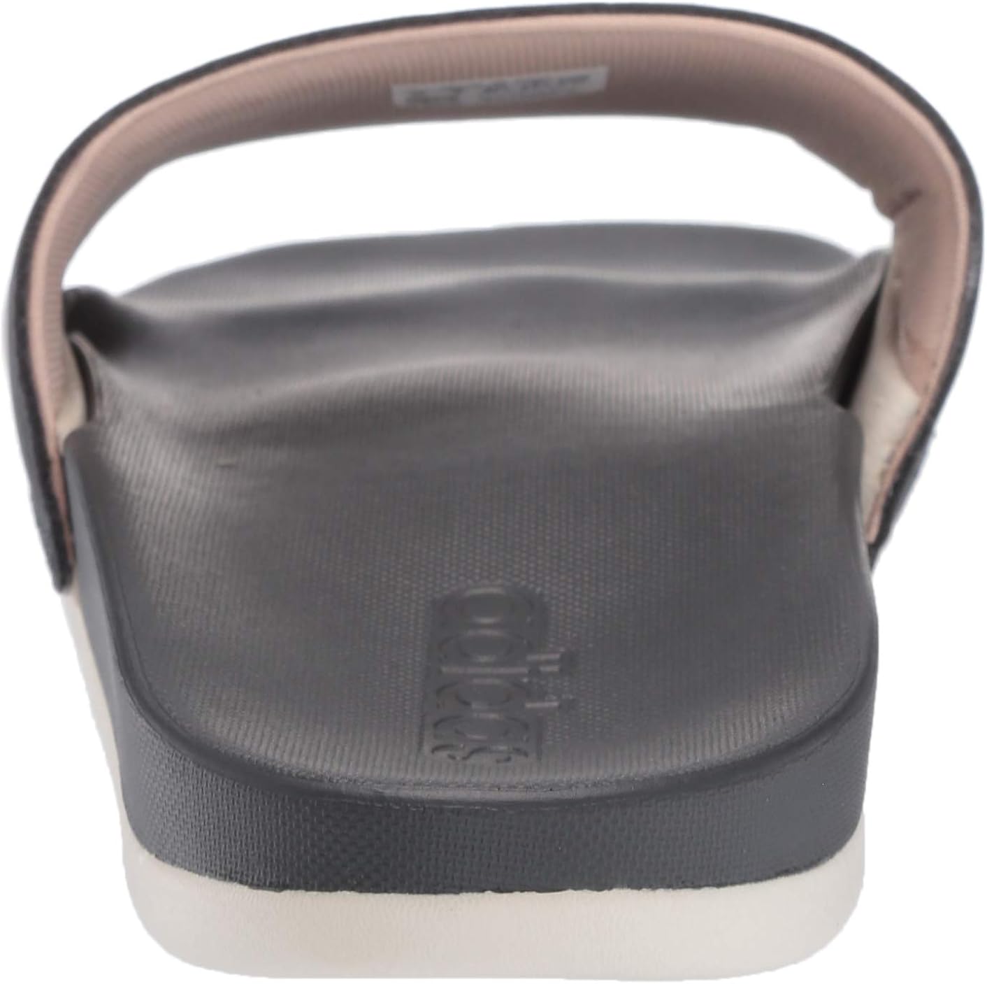 adidas Women's Adilette Comfort Slides, Grey/Copper Metallic/Raw White, 6