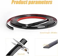Vista 2 de Tiras cromadas para interior de automóvil, tiras cromadas de 16.5 pies para automóviles, tira de borde cromado de cuerpo lateral, moldura cromada