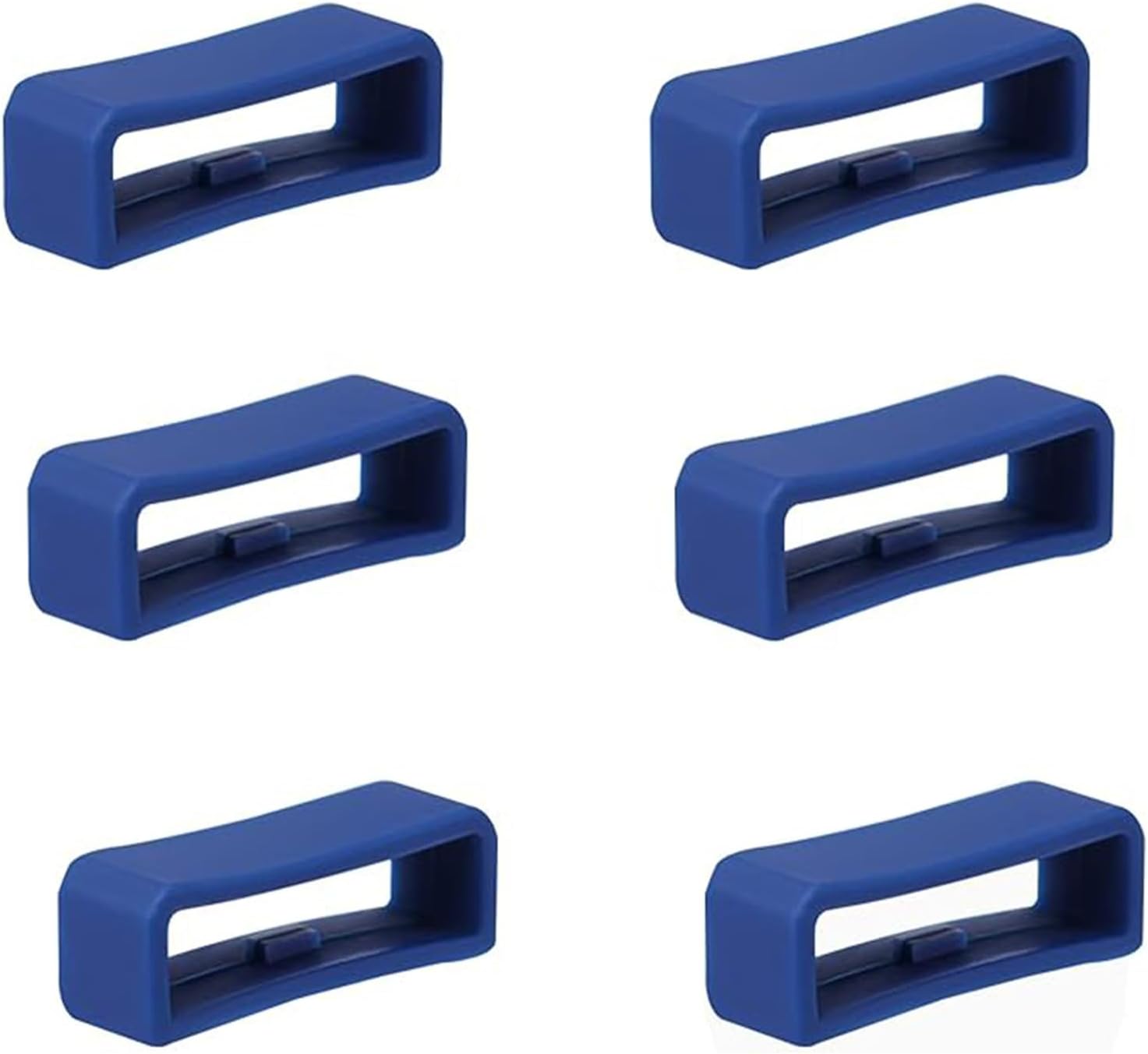 6pcs Watch Strap Holder Loop, Silicone Watch Band Keeper Retainer Fastener Ring Parts for Smart Watch Band Wristband Replacement