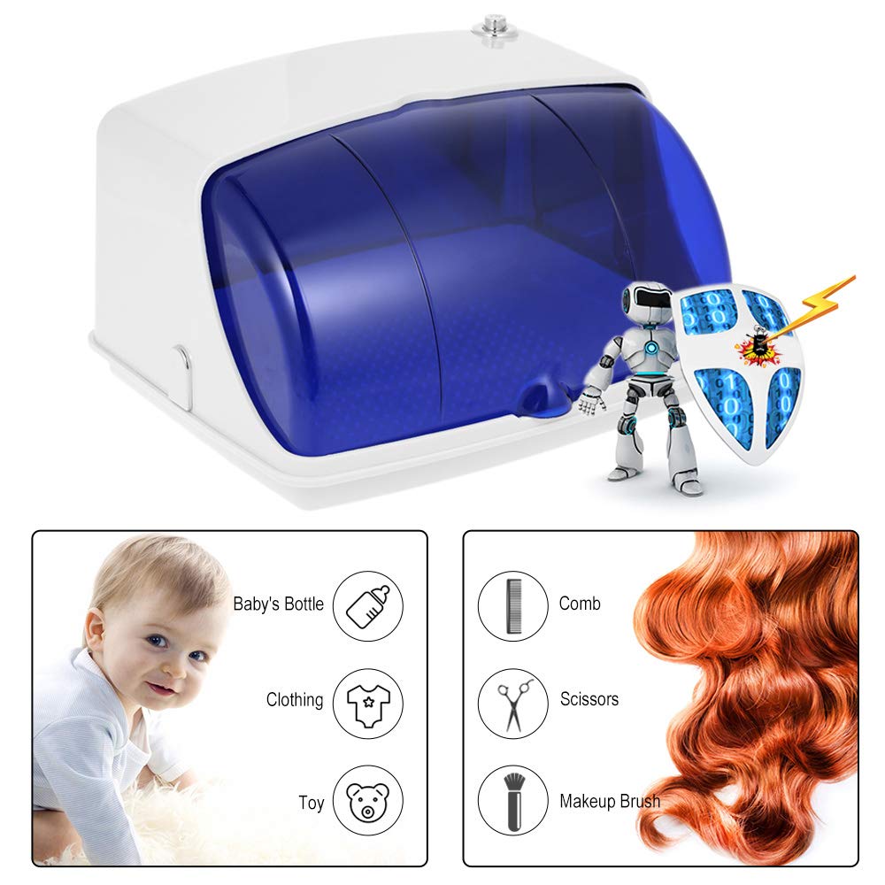 5W Sterilizzatore UV Cleaner Box, multifunzionale Disinfezione Cabinet, Strumento professionale per nail art Strumento per sterilizzatore a temperatura vassoio, 220V Spina UE