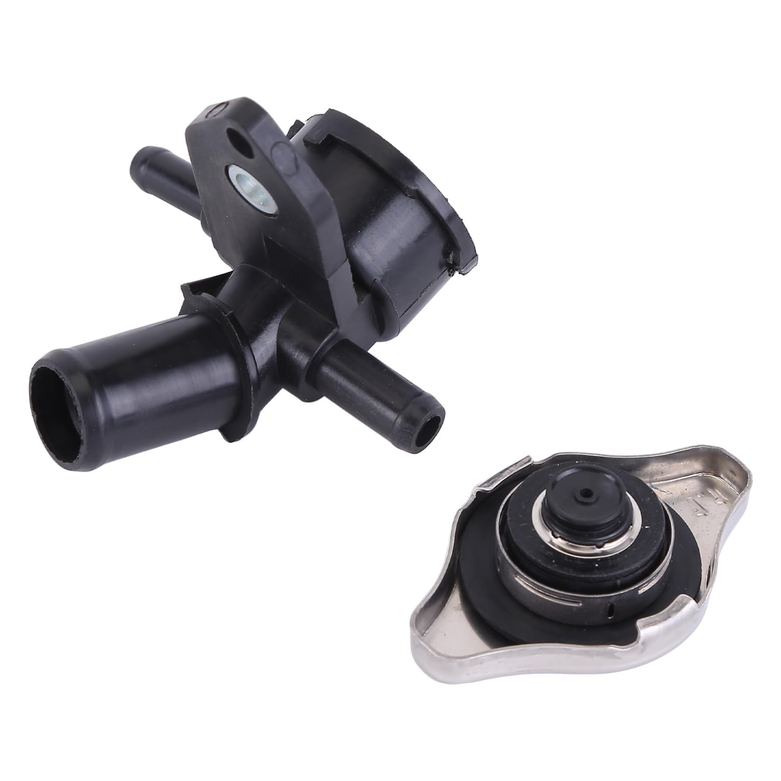 SEADEARLFDV1517Y Radiator Coolant Filler Neck with Cap Assembly Compatible for Mazda 5 2012-2015 2.5L Plastic Upper Radiator Coolant Filler Neck Water Pipe