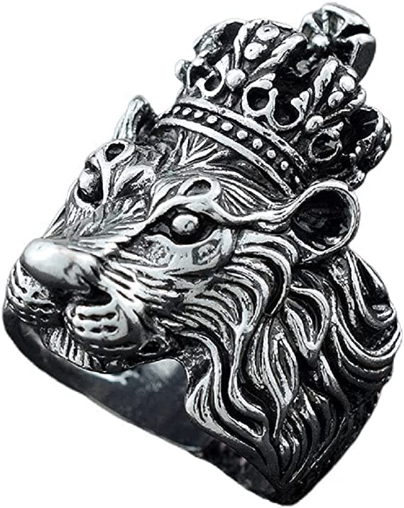 MEENAZ Lion Silver Ring for Men Mens couples gents unisex Boys Boyfriend Friends Stainless Steel thumb Band Stylish adjustable proposal Couple Platinum combo Valentine Anniversary Finger RINGS 128_20 (B0BSSZXM18) Amazon Price History, Amazon Price Tracker