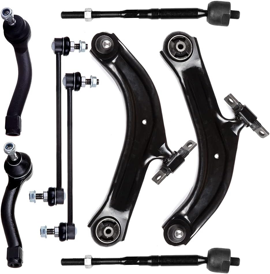 ASAPE Front Control Arm And Ball Joint Tie Rod Suspension Kit Replacement for 2007-2012 for Nissan Sentra - 8PCS Set