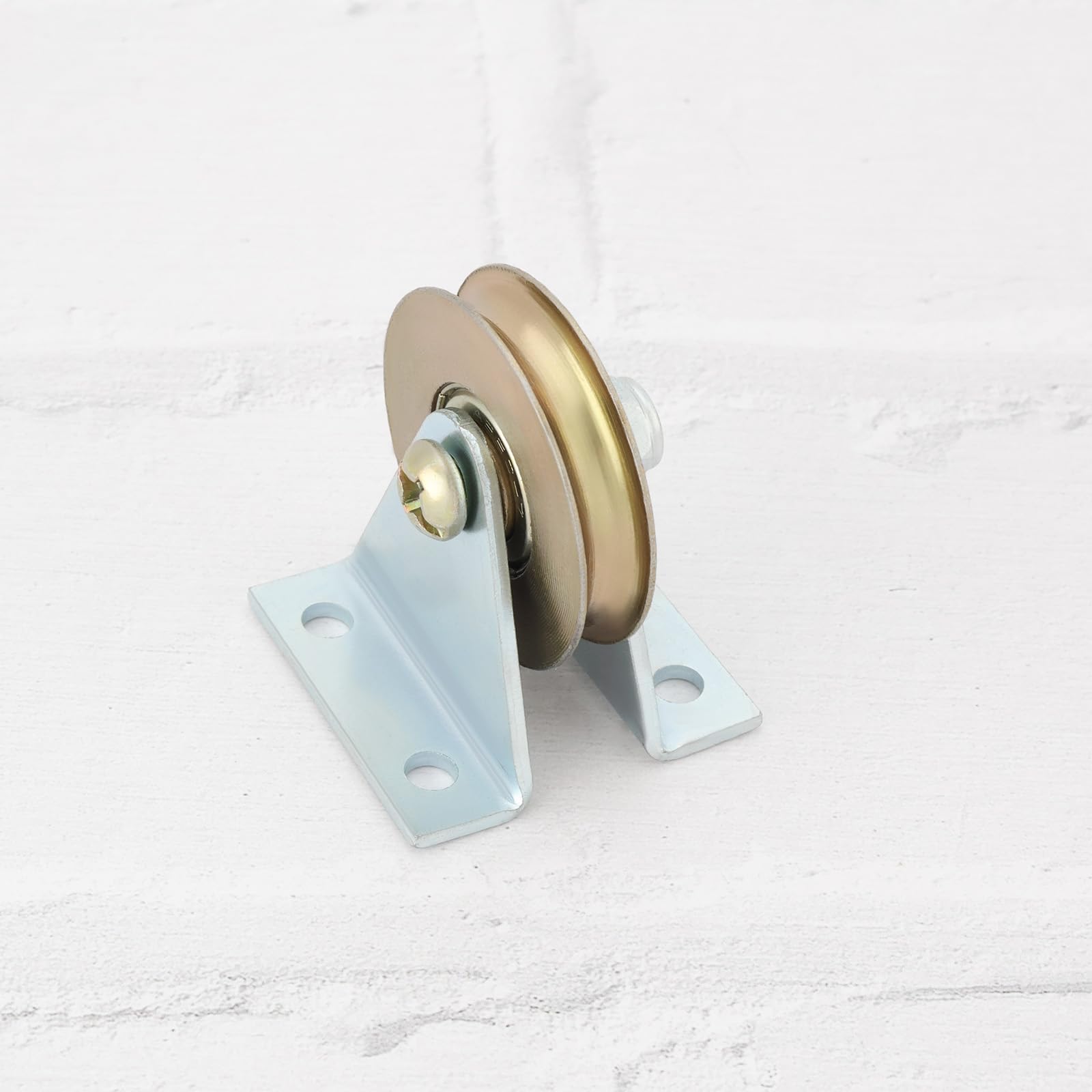 Lot de 2 poulies de câble à rainure en L de 38 mm - Support mural - Roulement de roue en acier - Capacité de charge : 100 kg