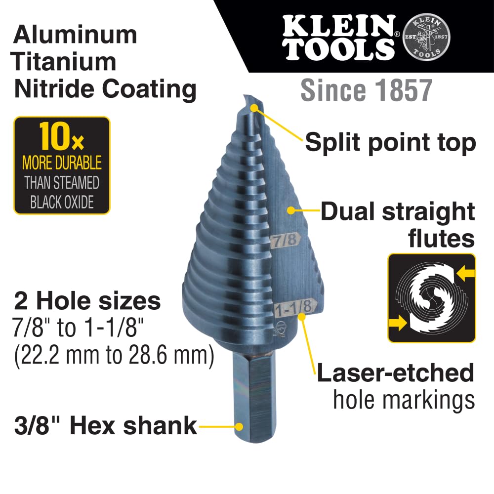 Klein Tools paso broca, double-fluted, KTSB11