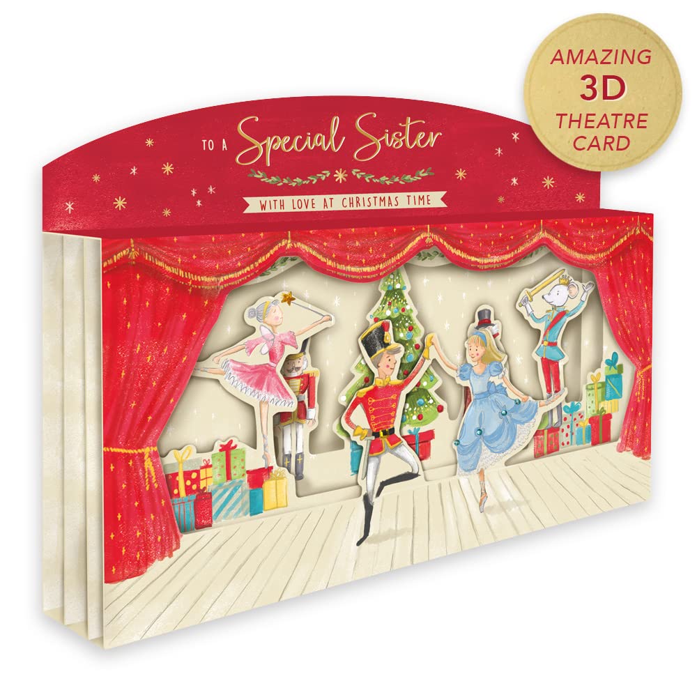 Special Sister Spectacular 3D Nutcracker Scene Christmas Card Freestanding Cards XSPT014 - Image 4