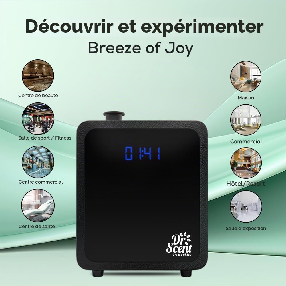 Dr Scent Medium, Diffuseur de Parfum Professionnel Connecté, Aromathérapie et Marketing Olfactif, Programmation Via APP Smartphone, Diffusion Jusqu’à 400 m2