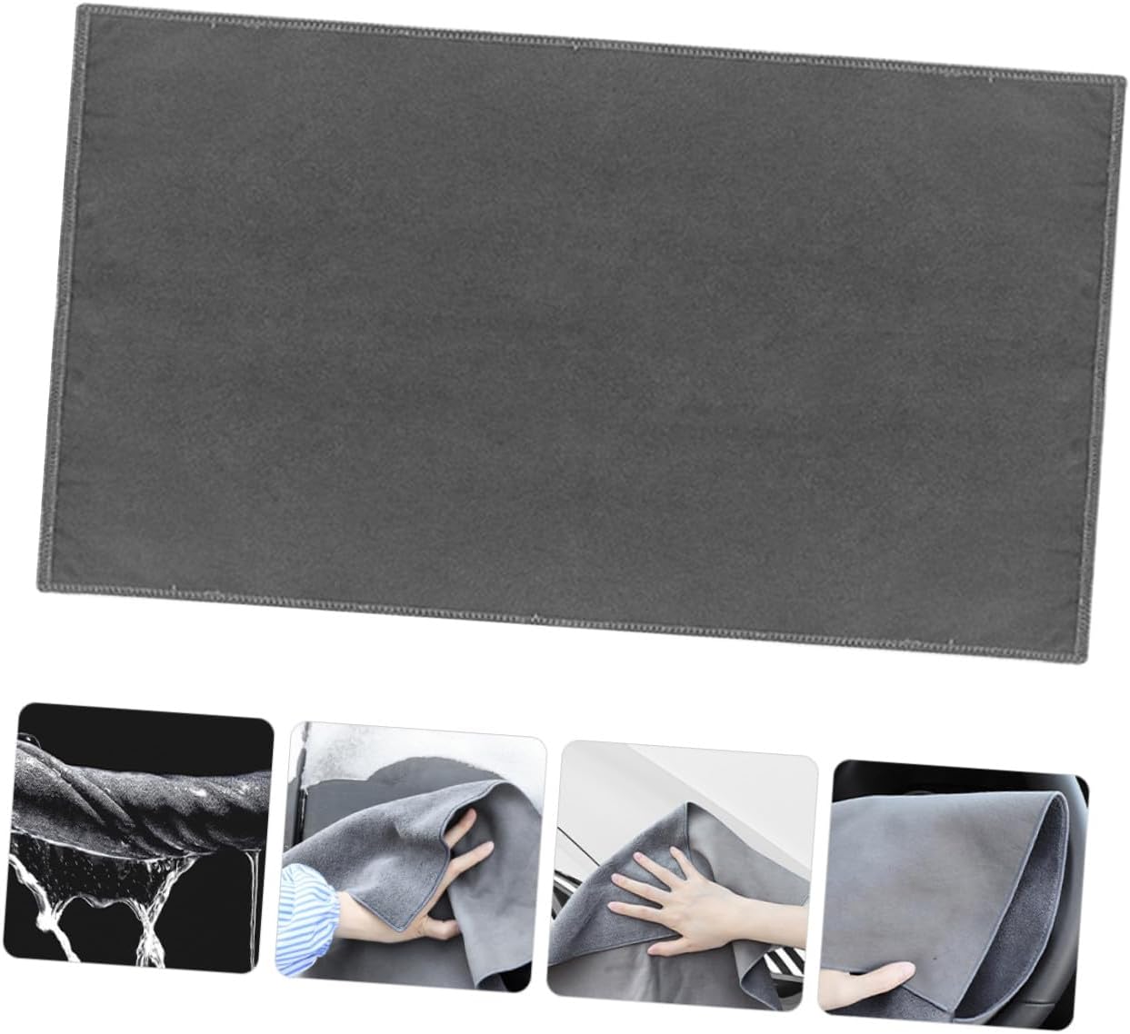 Mikinona Super Absorbent Car Wash Towels Thickened Chamois Car Drying Towel 30x60cm for Automotive Exterior and Interior Cleaning
