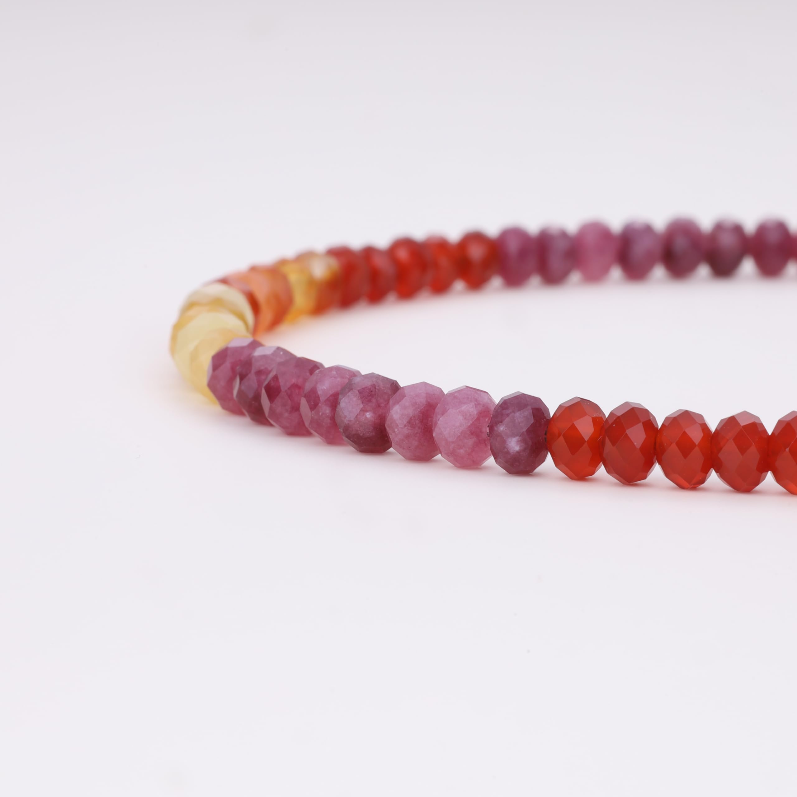 GAVU Collar para Mujer de Piedras Naturales, Collar de Cristales Multicolor para Mujer con Cierre OT de Acero Inoxidable Dorado