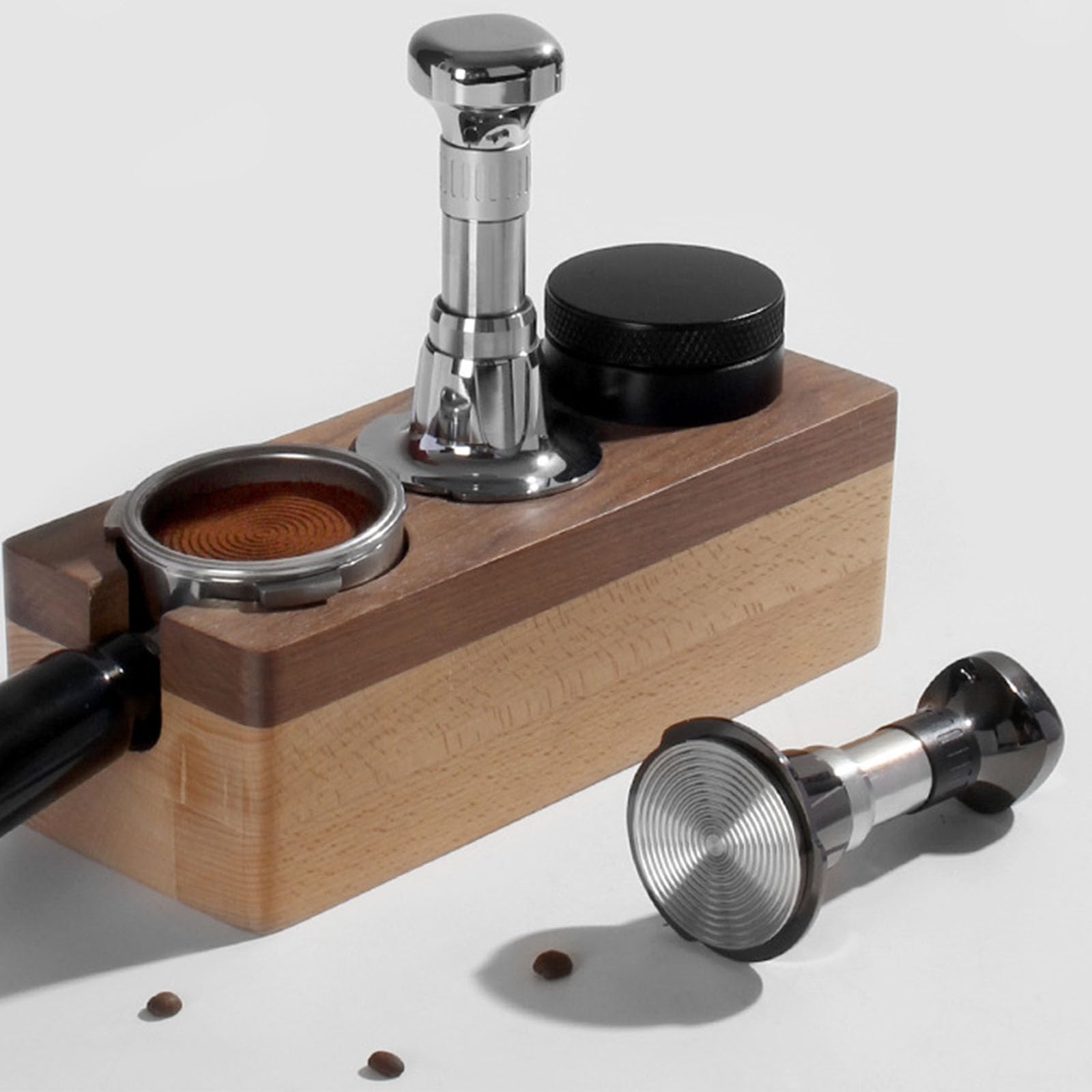 Load Espresso Tamper Tool Auto Pressure Stainless Steel Construction for Coffee Shops Pressure Coffee Tamping Device