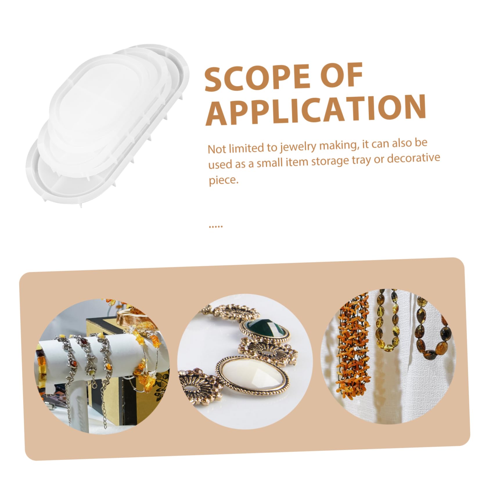 DOITOOL 5pezzi Stampo Ovale in Resina Per Resina Epossidica Stampo in Silicone Per Gioielli Fai Da Te