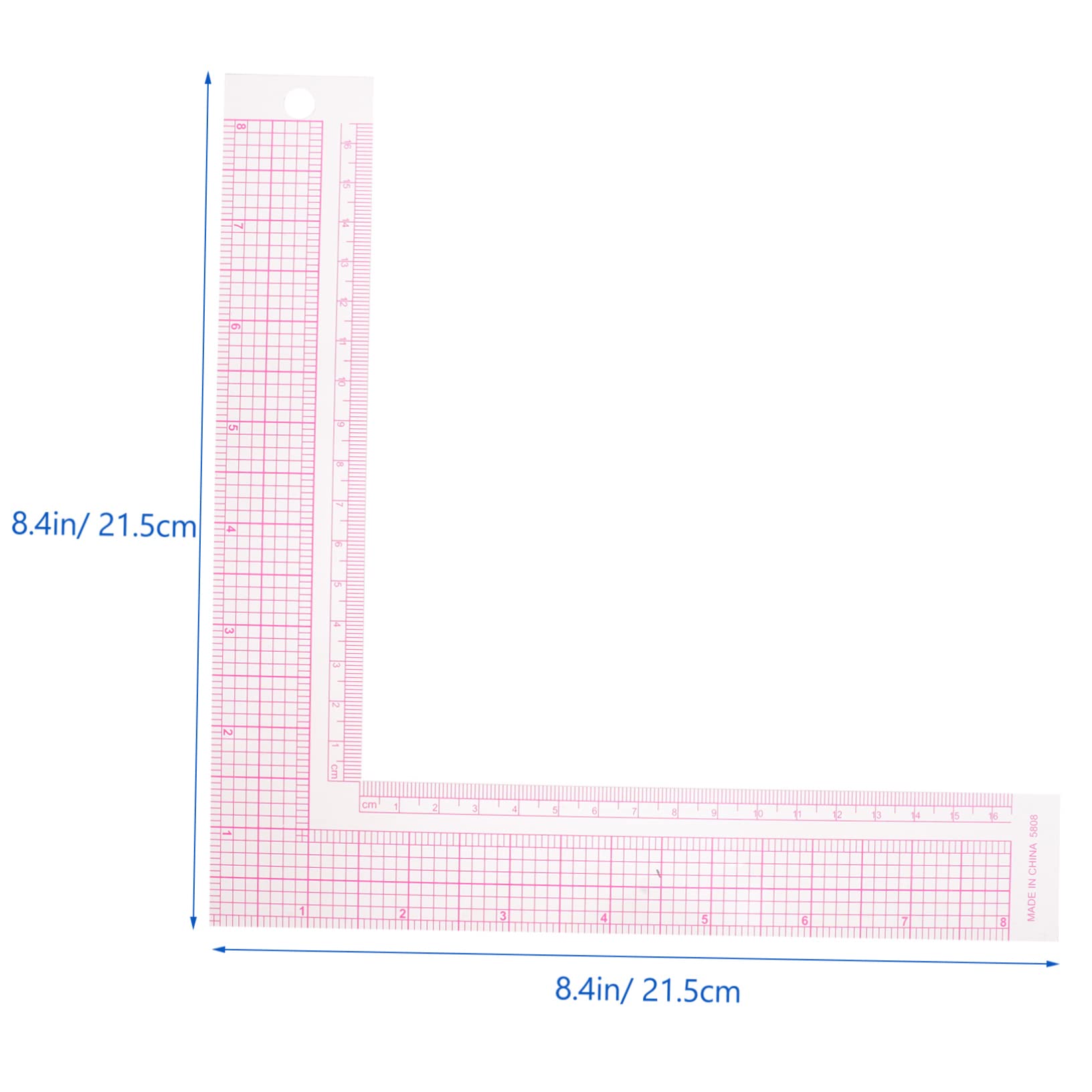 OSALADI 2Pcs Shaped Sewing Ruler Accurate Measuring Ruler for Tailors Scale Design for Garment Pattern Making Lightweight Tool for Beginners and Professionals