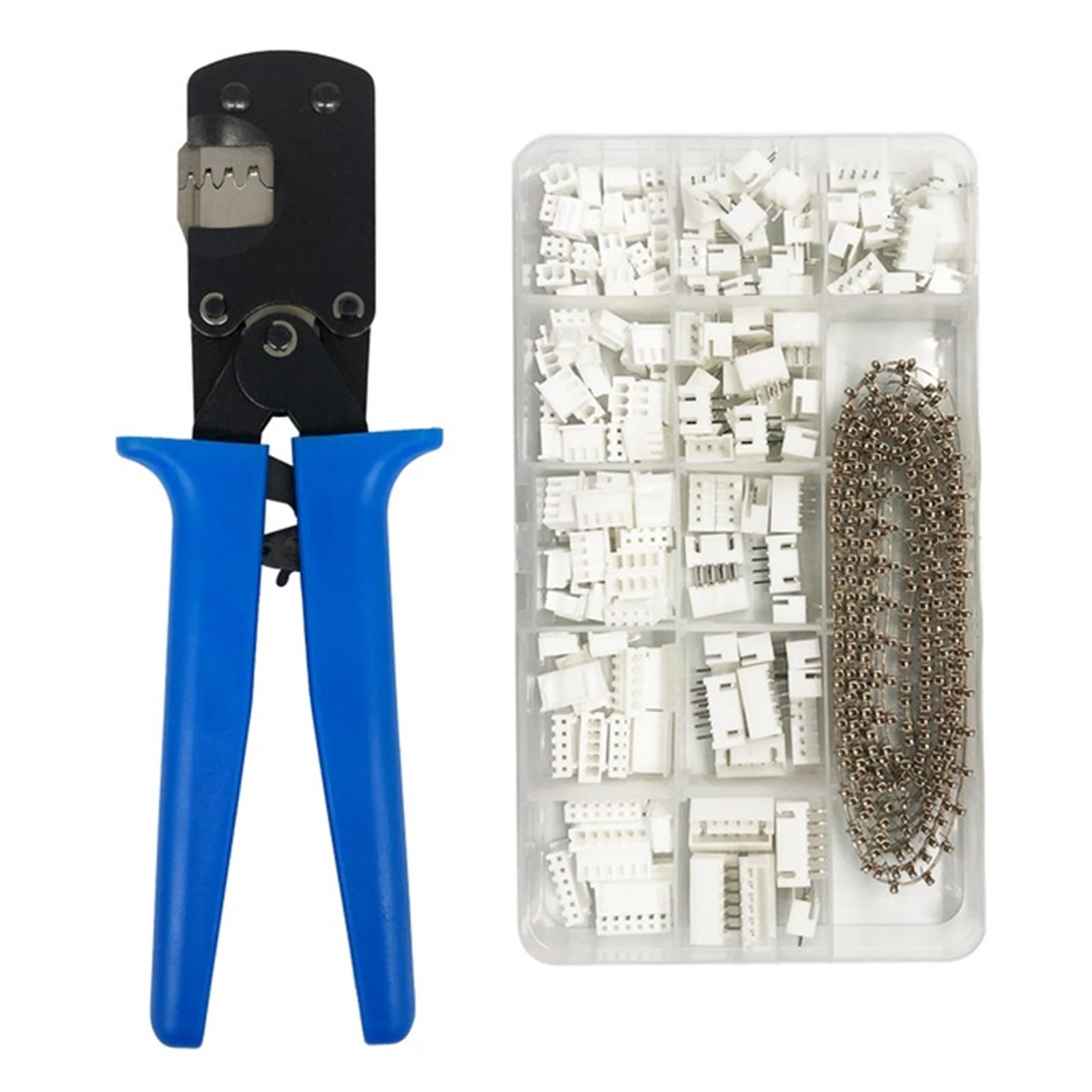 Mini Pinza Crimpatrice SM2.5 PH2.0 XH 2.54 Pinza Crimpatrice Terminale A Cricchetto Pinza Crimpatrice Gamma 0,03-0,5 Mm² Maniglia di comando comoda(Set-black)