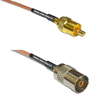 1 feet RG316 RCA Male to DVB TV Pal Female RF Pigtail Coaxial Cable