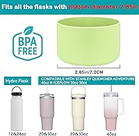 Vista 2 de HEYSKAY Base protectora de silicona para botas Stanley Quencher Adventure de 40 onzas y vaso Stanley IceFlow de 20 onzas y 30 onzas, y compatible