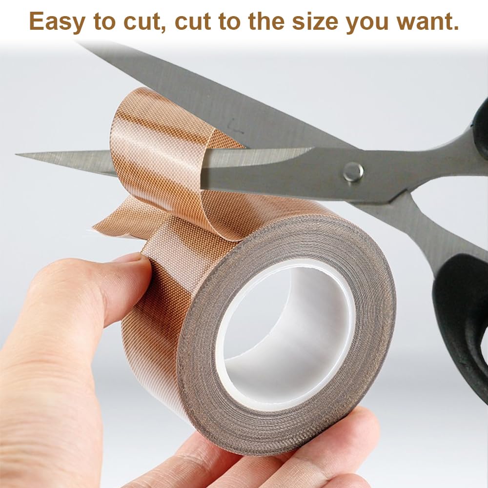 2 Pezzi Nastro In PTFE Teflon - 20mm X 10m, Resistente Fino A 300°C, Adesivo Alta Temperatura - Foto 3