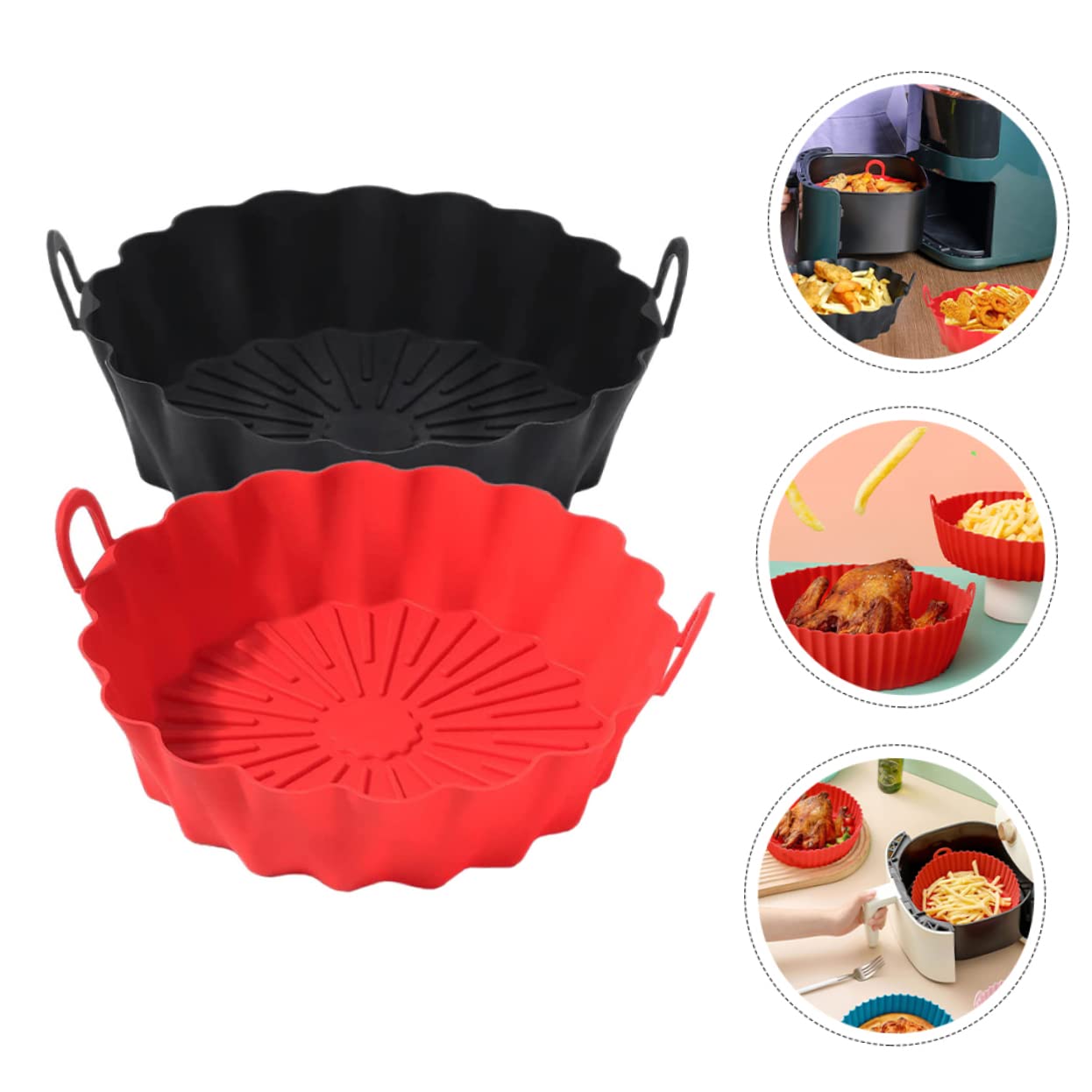 Fodera Antiaderente Silicone Pezzi ad 2 in Aria Friggitrice