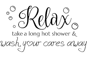 SUPERDANT Bathroom Wall Decals Relax Shower Door Decals
