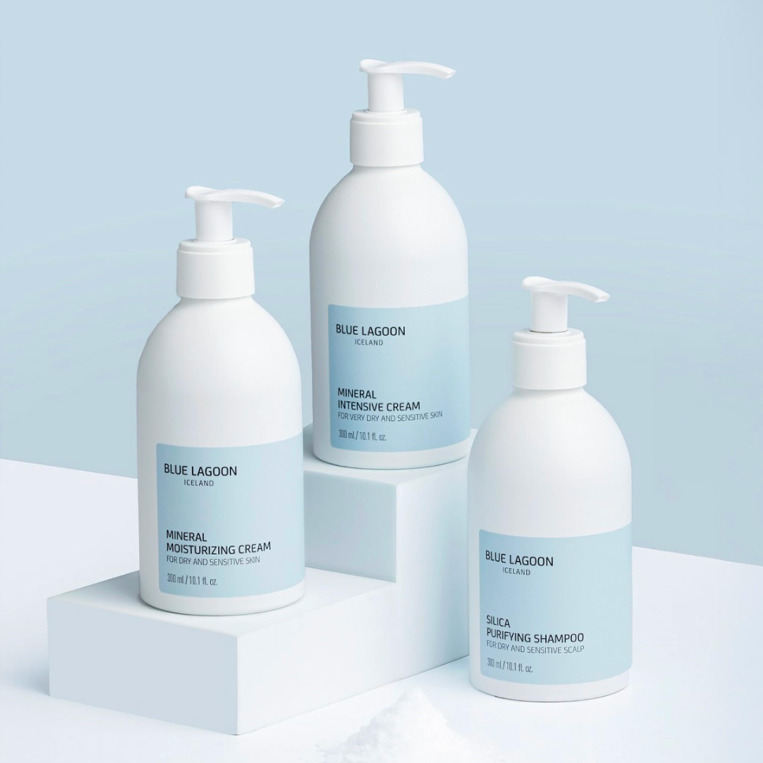 Blue Lagoon Cuidado de la piel - Crema hidratante mineral - Contiene agua de mar Blue Lagoon - Hidrata la piel seca - Textura ligera y cremosa - Sin fragancias - 300 ml